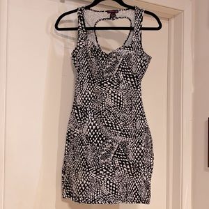 Material Girl dress with back heart cutout